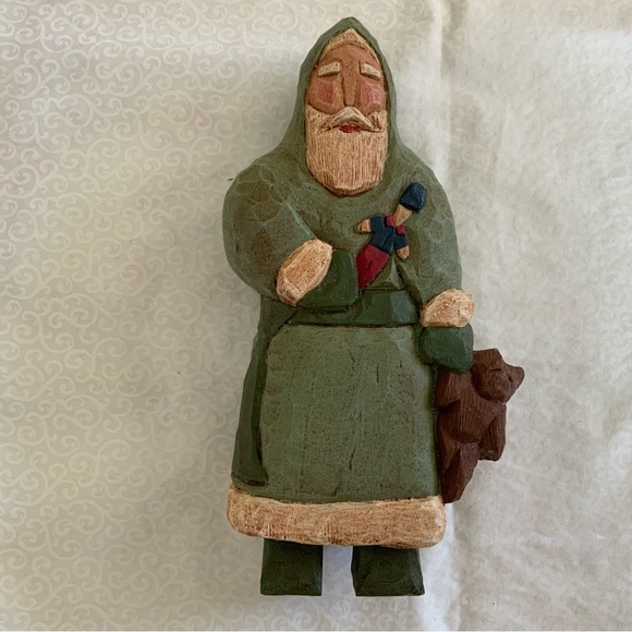 Vintage 6.5” Lancy Smith Hand Carved Old World Santa Vander 1990 Holland # 562
